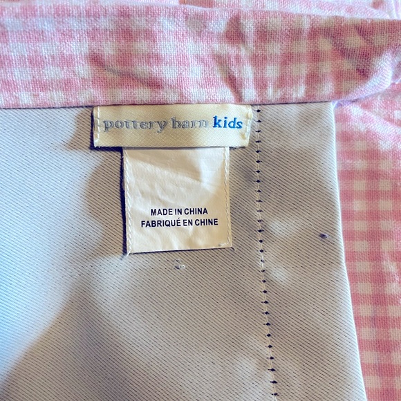 Pottery Barn Pink Gingham Blackout Curtains - Picture 3 of 5